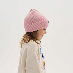 Шапка Peppihat "Knot merino blossom pink", розовая